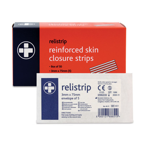 Trade Portal - Relistrip Skin Closure Strips 5x 3mm x 75mm - Box of 50